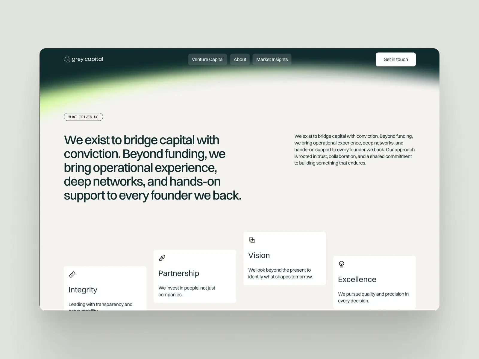 Grey Capital Framer template