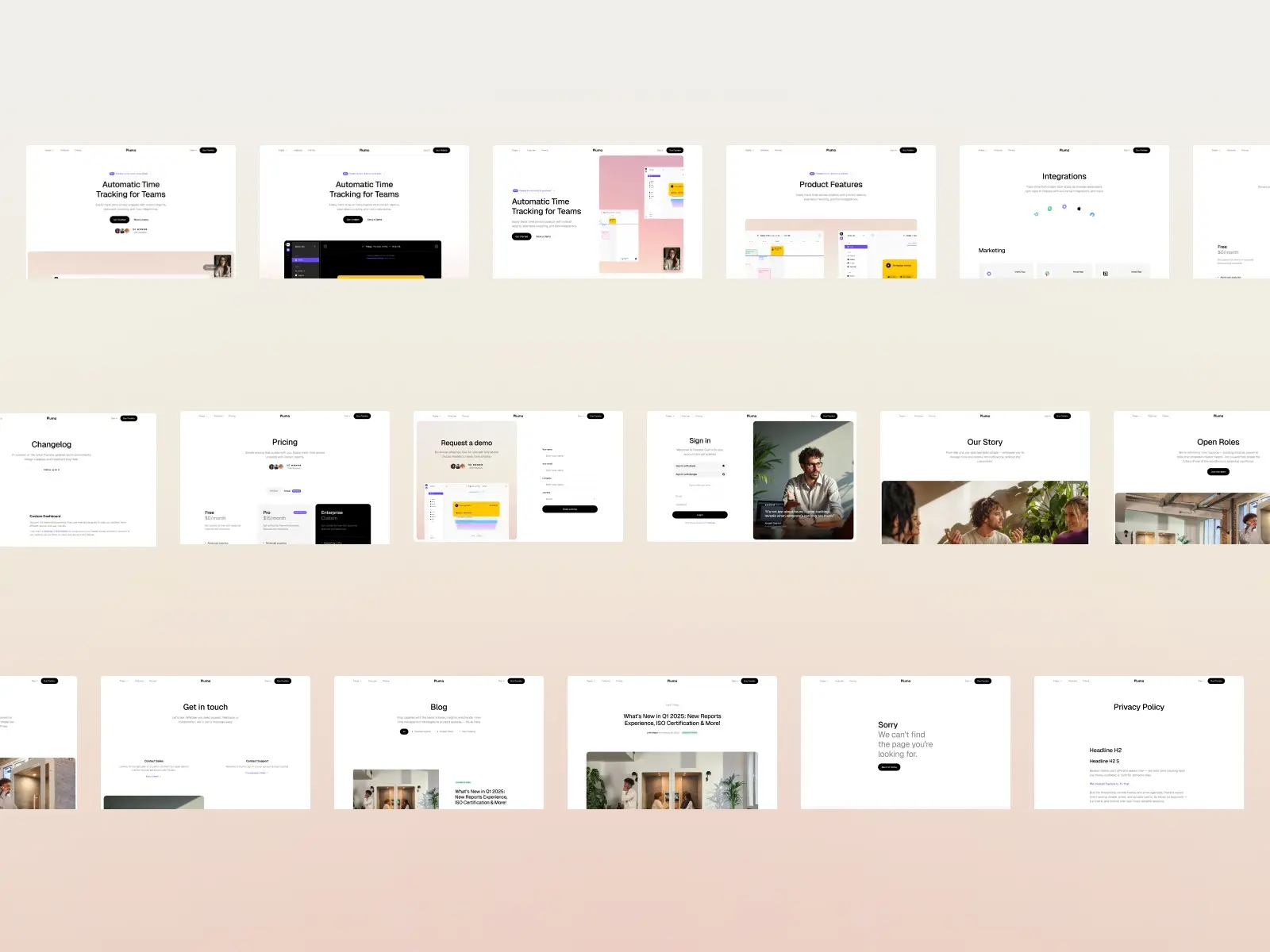 Pluma Framer template