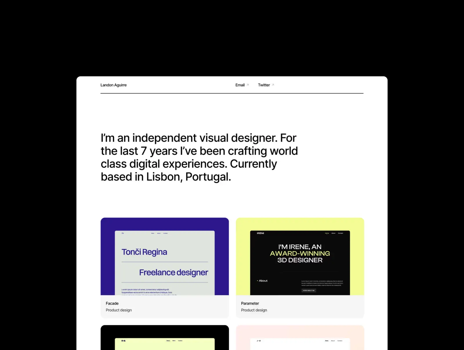 Minimal portfolio Framer template by Bryn Taylor