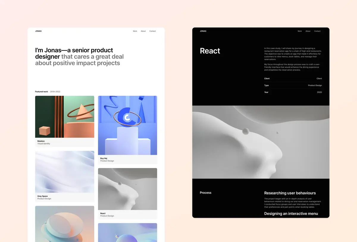 Jonas Framer template screenshot 2