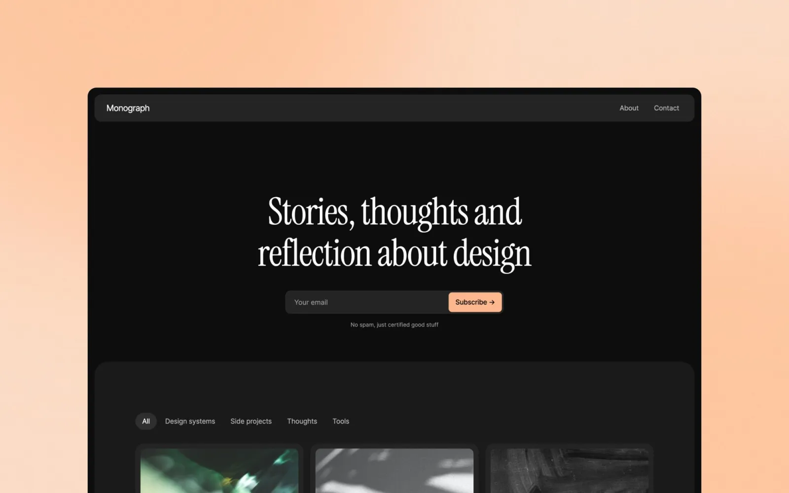 Monograph Webflow template by Bryn Taylor