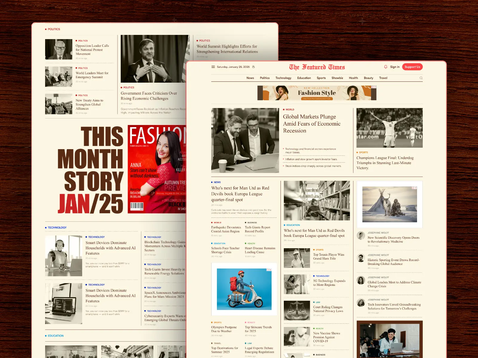 FeaturedTime Framer template