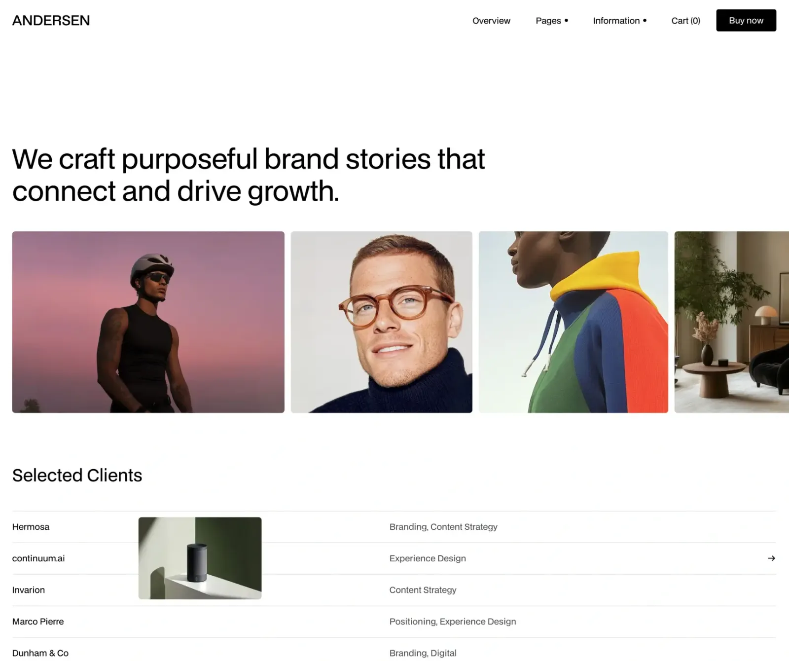 Andersen Webflow template