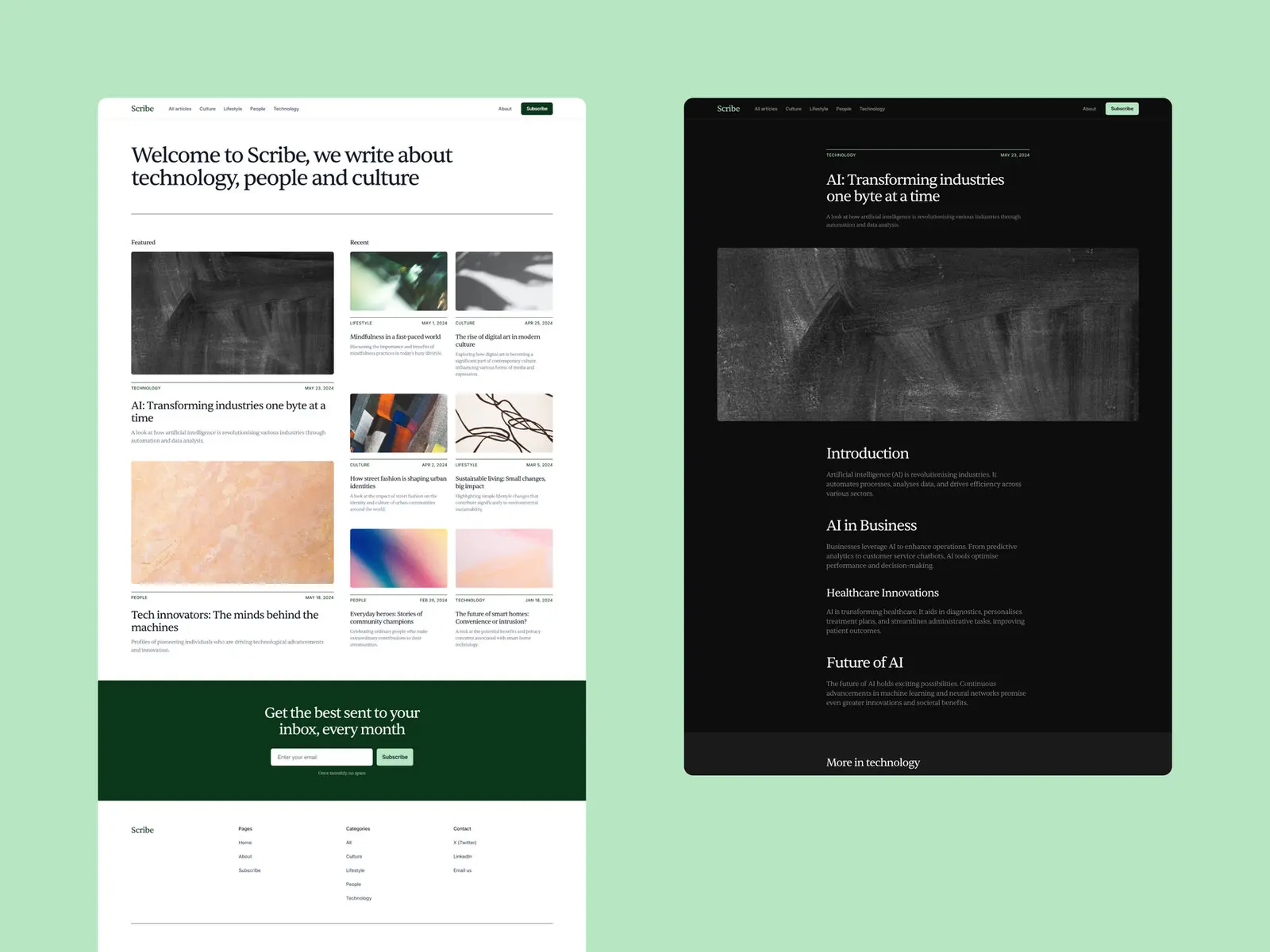 Scribe Framer template
