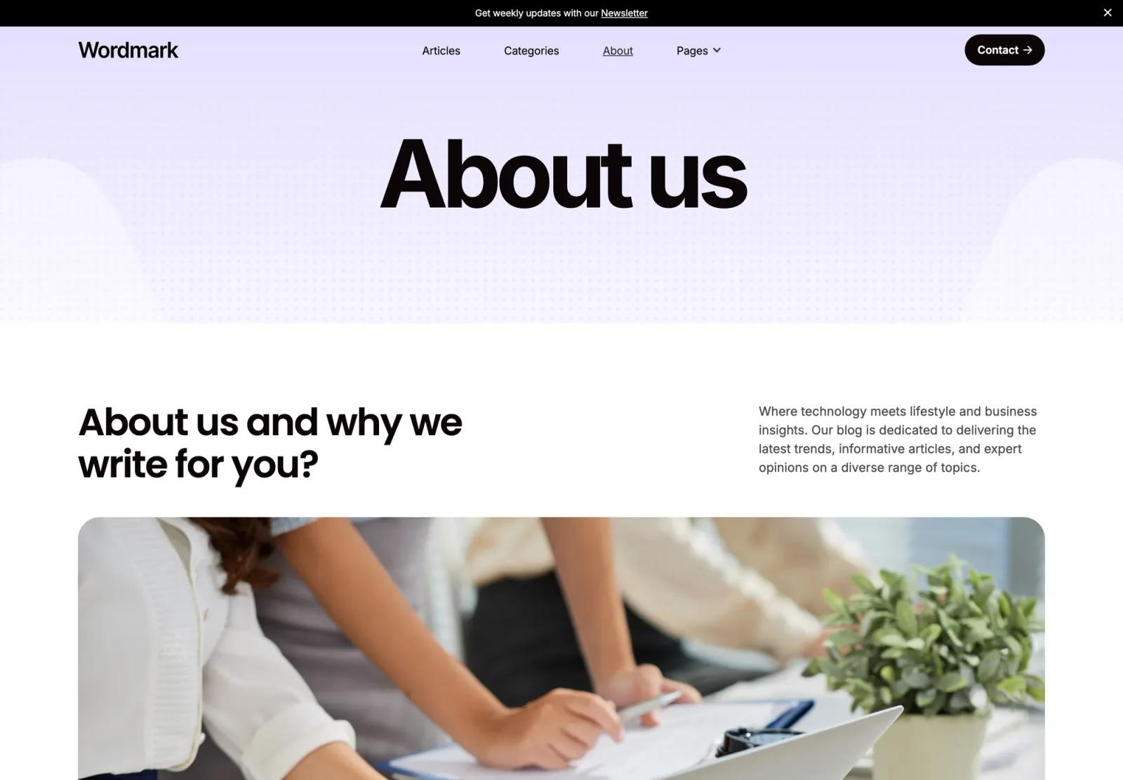 Wordmark Webflow template