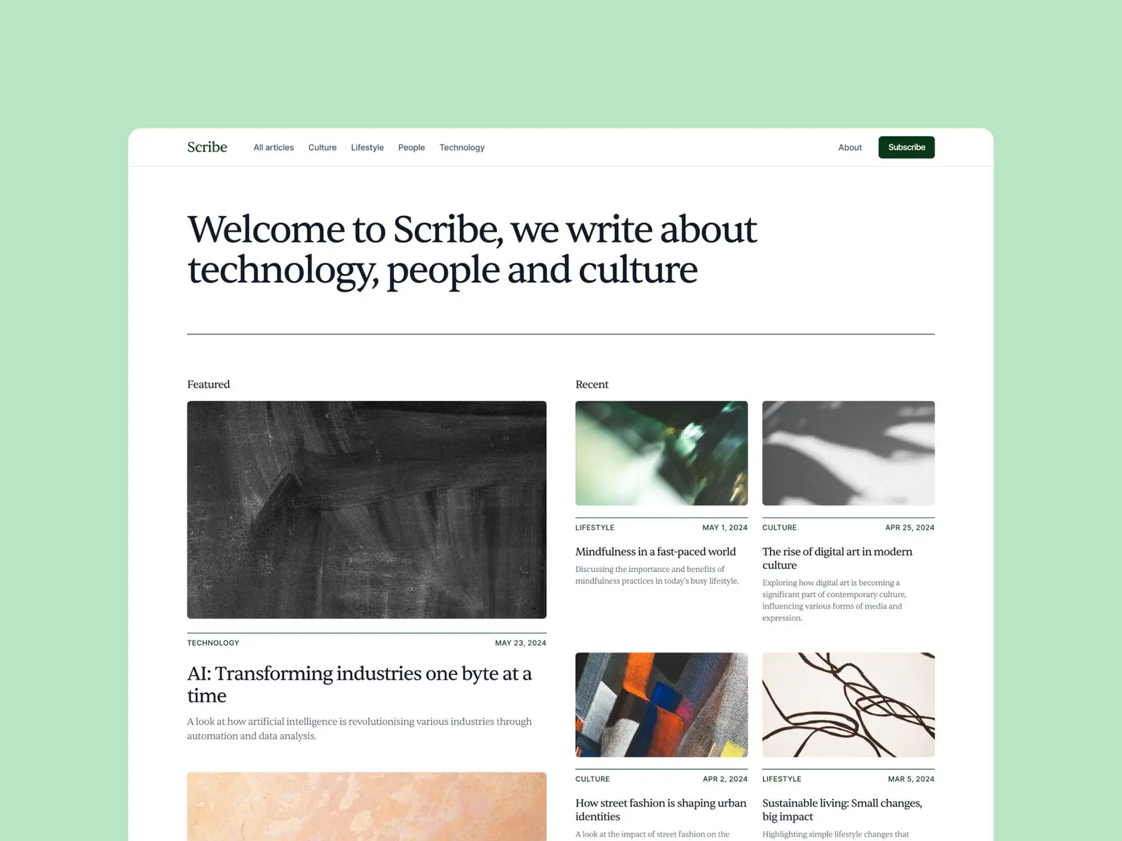 Scribe Framer template