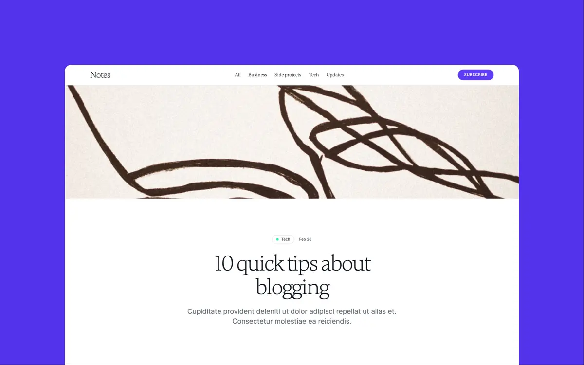 Notes Webflow template screenshot 4
