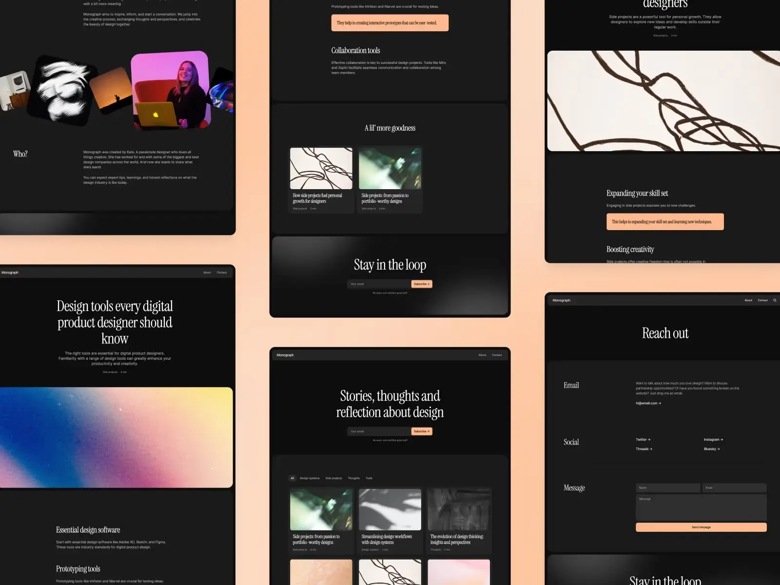 Monograph blog Framer template by Bryn Taylor