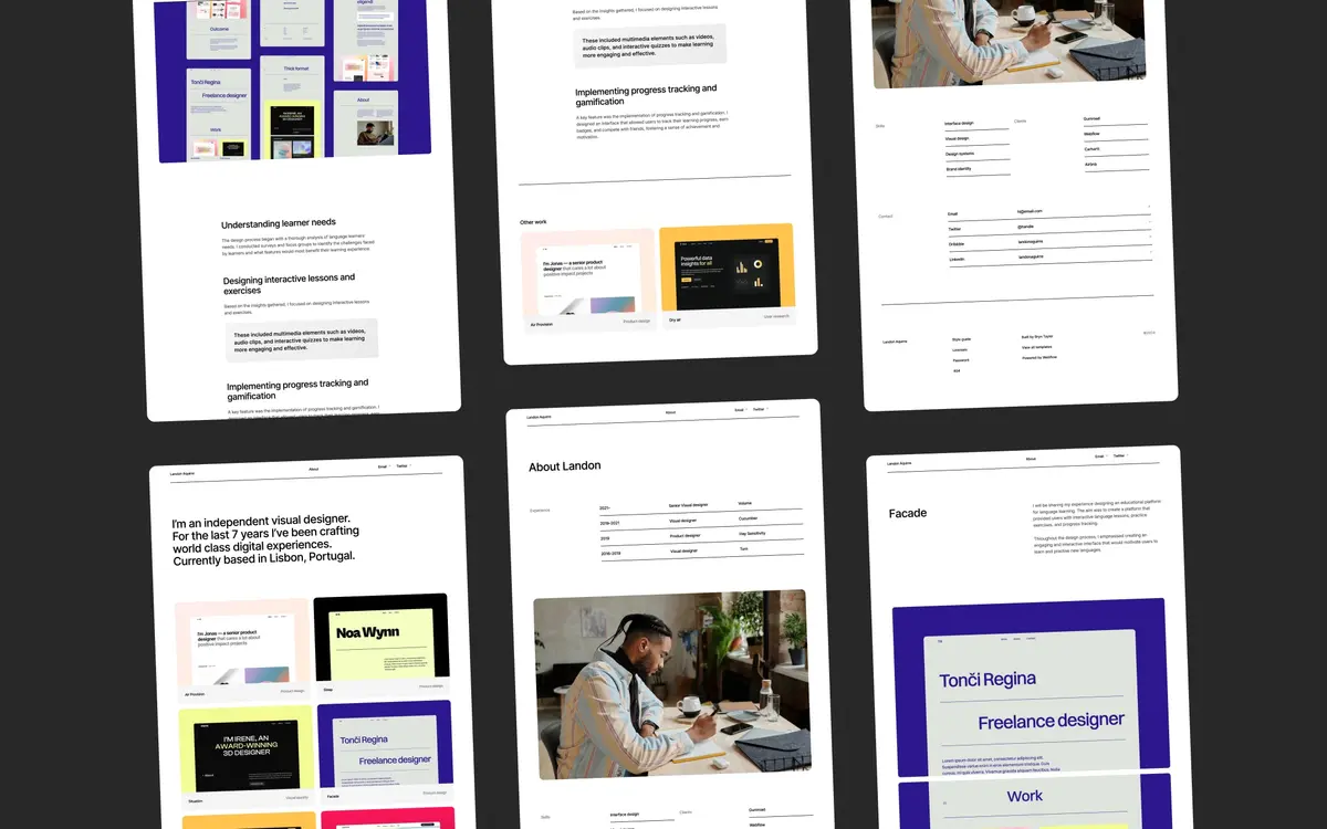 Landon Webflow template screenshot 5