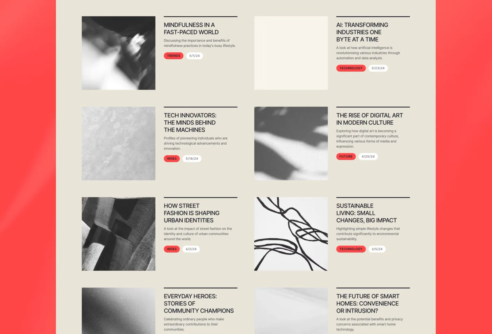 Reflect Framer template by Bryn Taylor