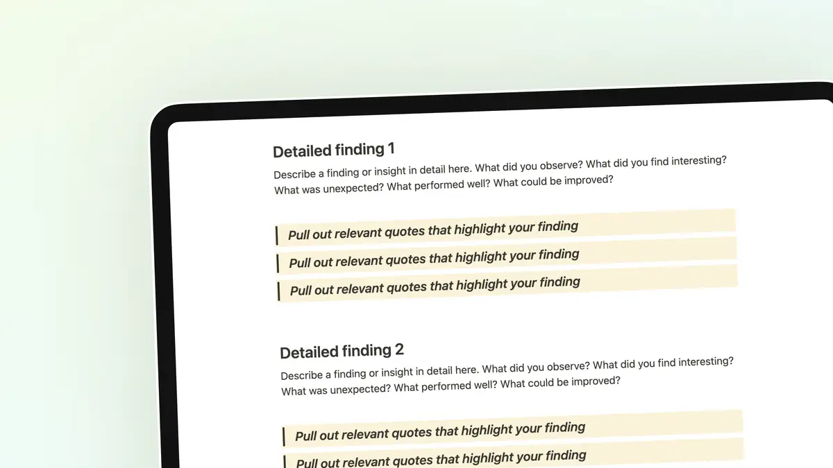 User research findings screenshot 3