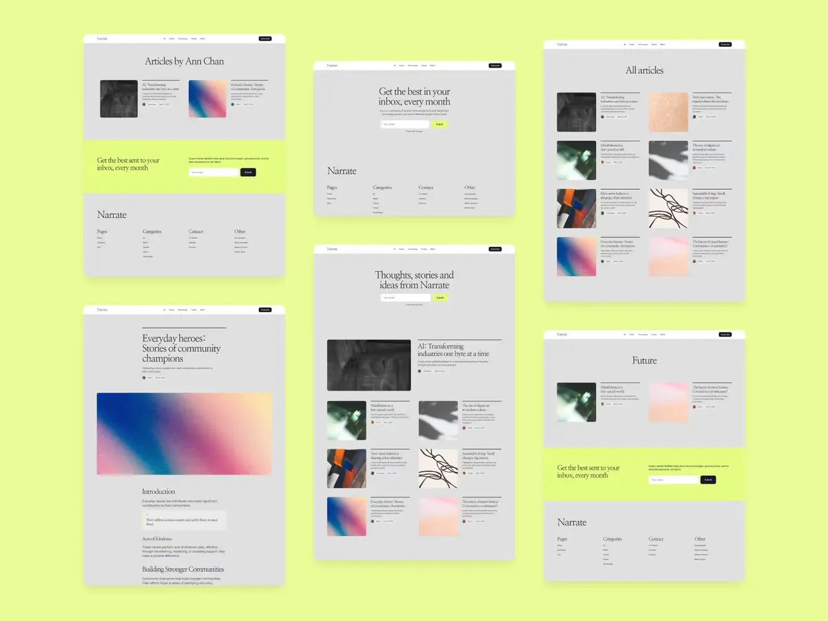 Narrate Framer template screenshot 4