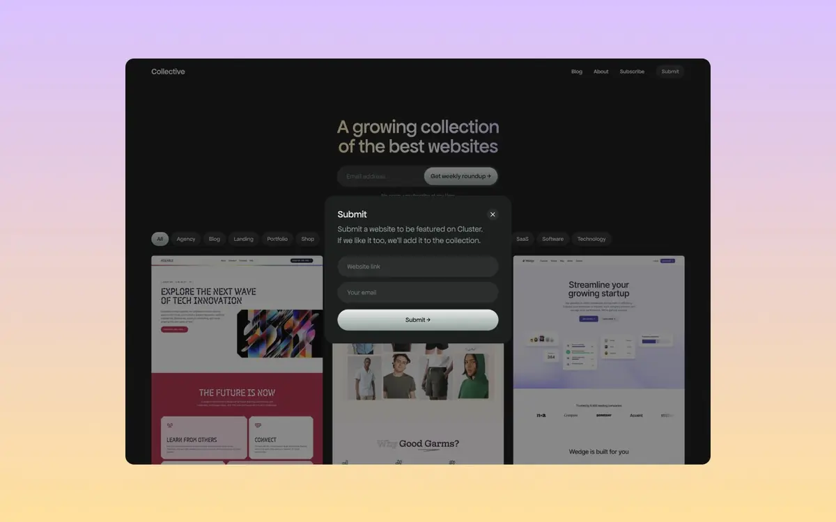 Collected Webflow template screenshot 3