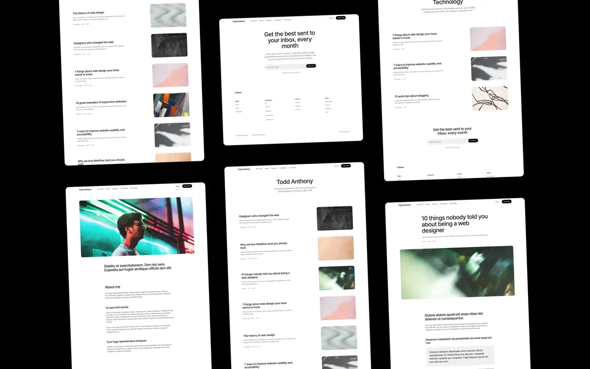 Column Webflow template screenshot 5