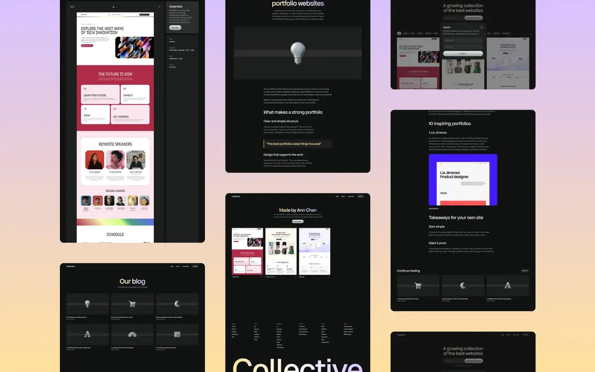 Collected Webflow template screenshot 4