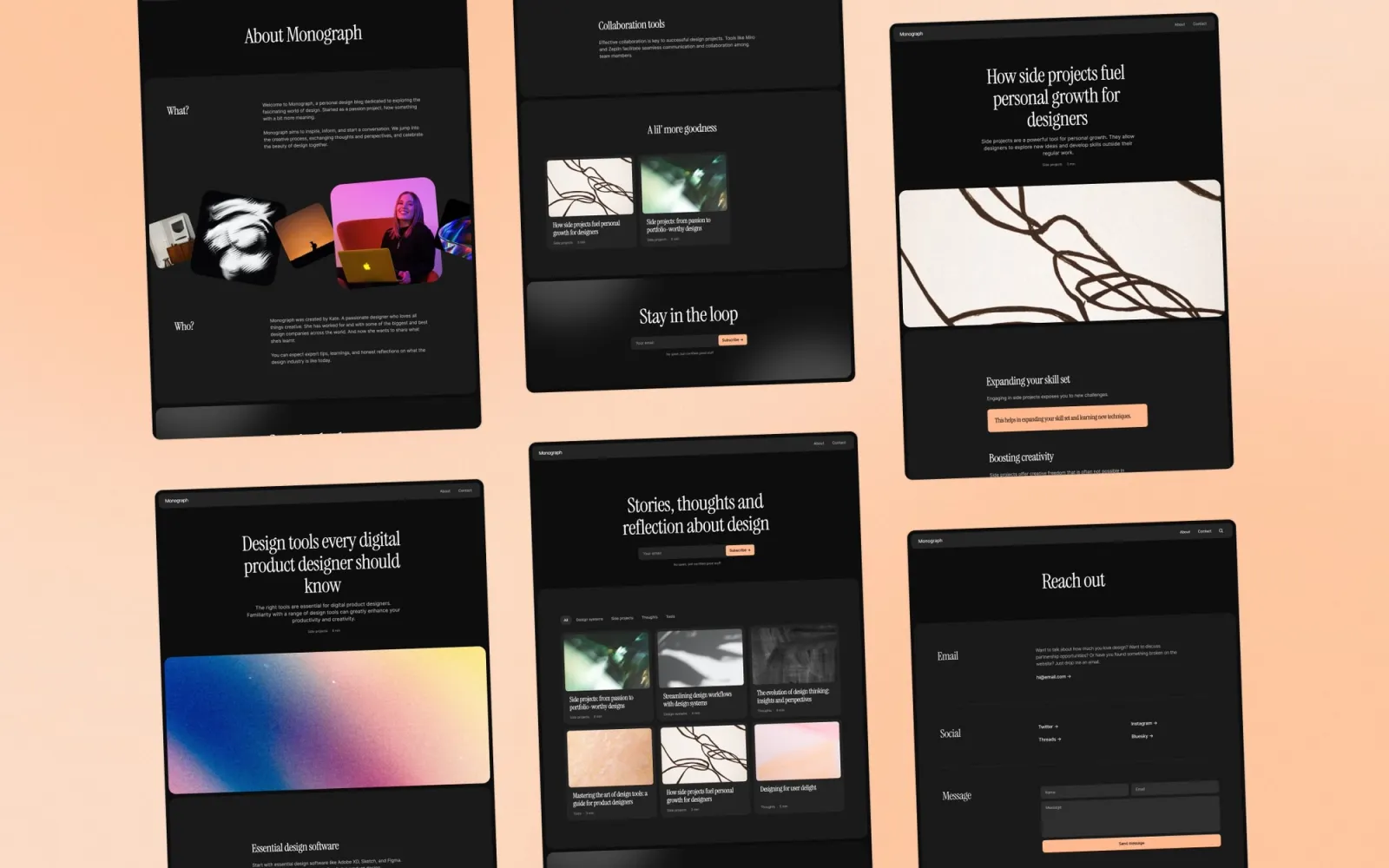 Monograph Webflow template by Bryn Taylor