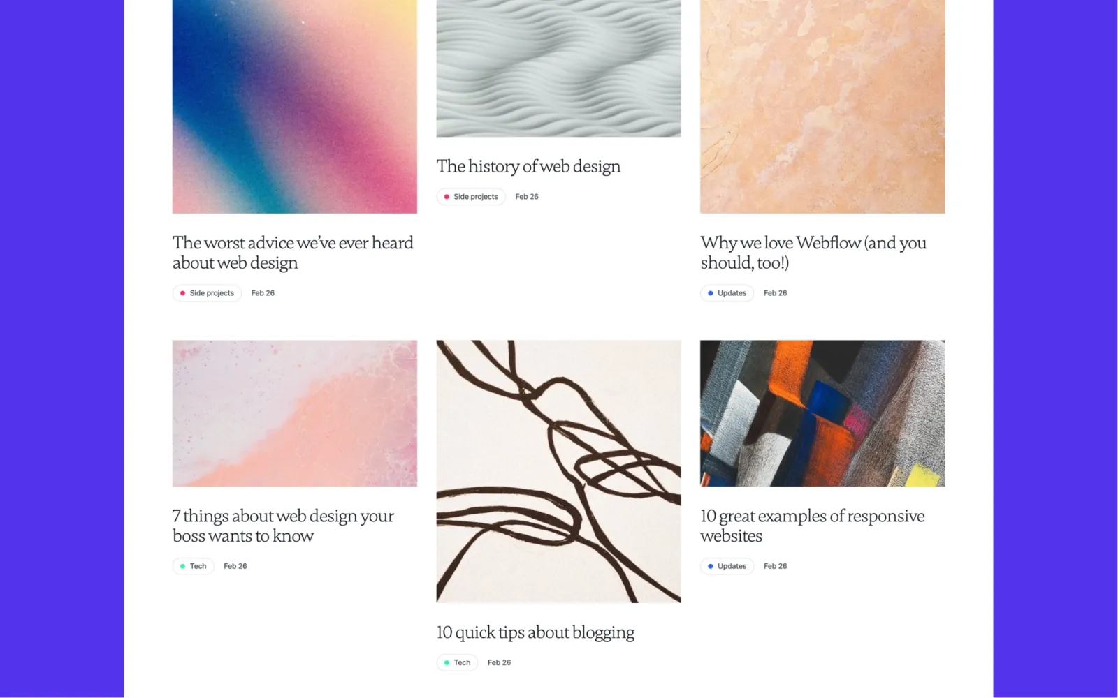 Notes Webflow template by Bryn Taylor