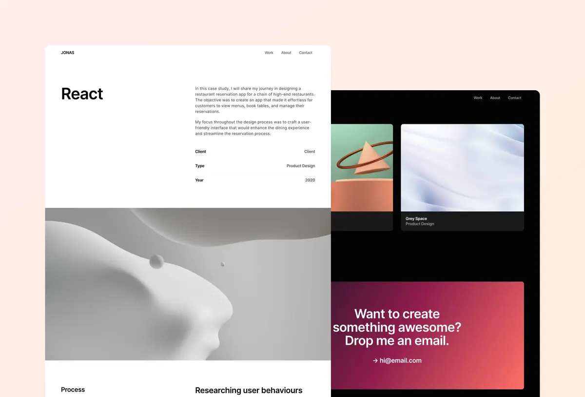 Jonas Framer template screenshot 5