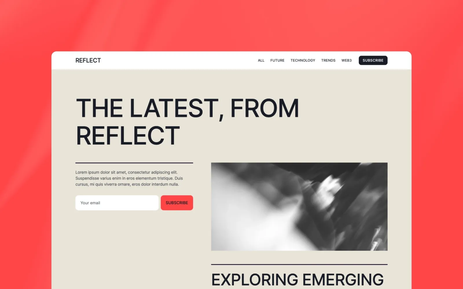 Reflect Webflow template by Bryn Taylor