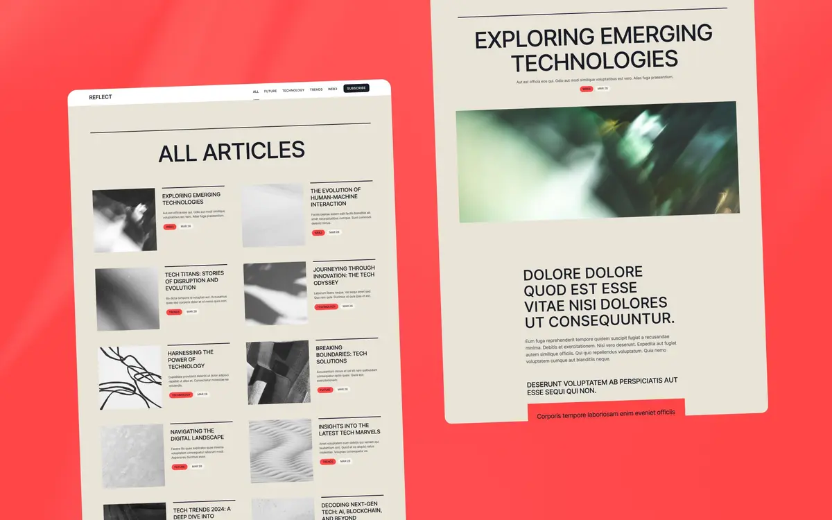 Reflect Webflow template screenshot 3