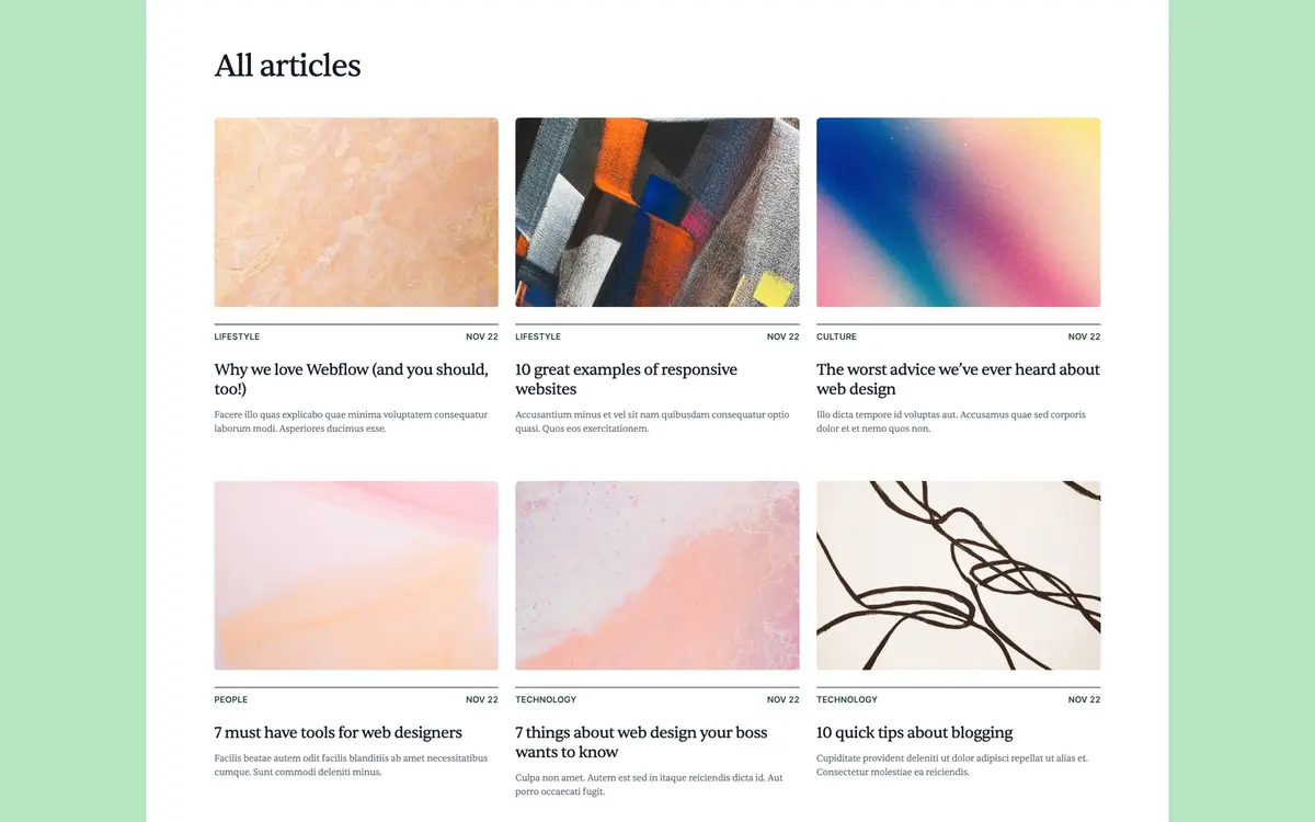 Scribe Webflow template screenshot 2