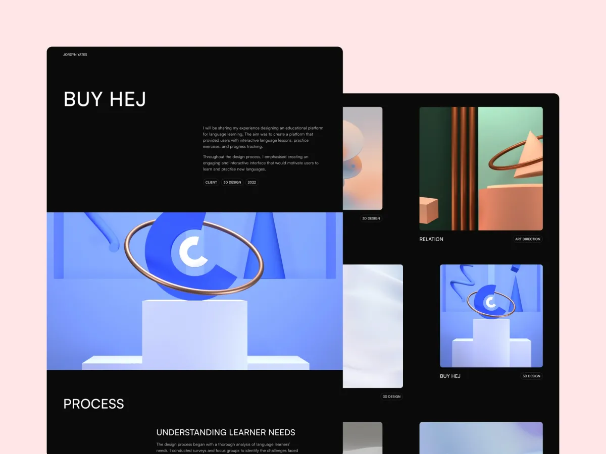 Darkfolio Framer template screenshot 5