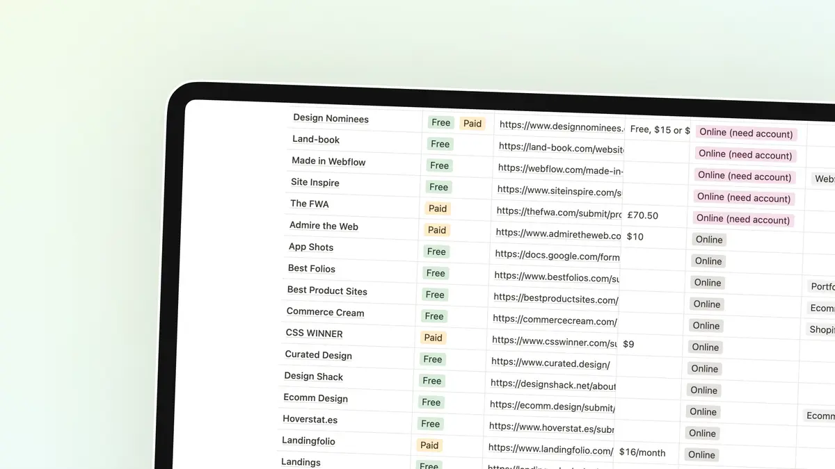 Places to feature your website screenshot 3