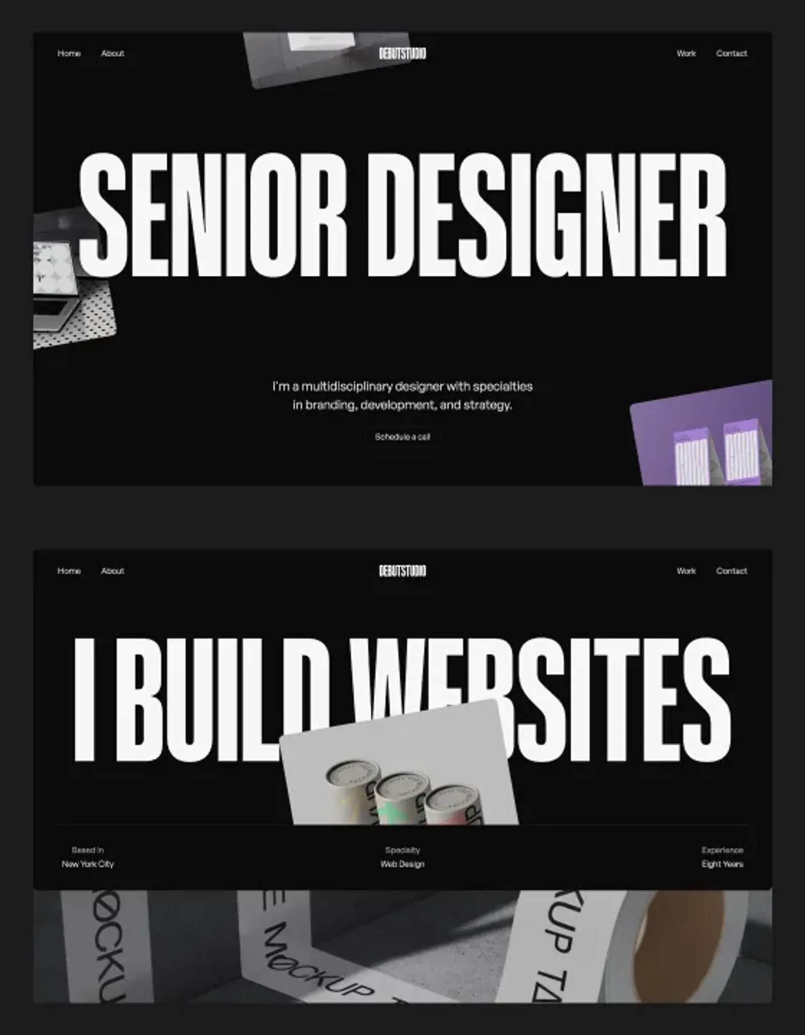 Debut Studio Webflow template