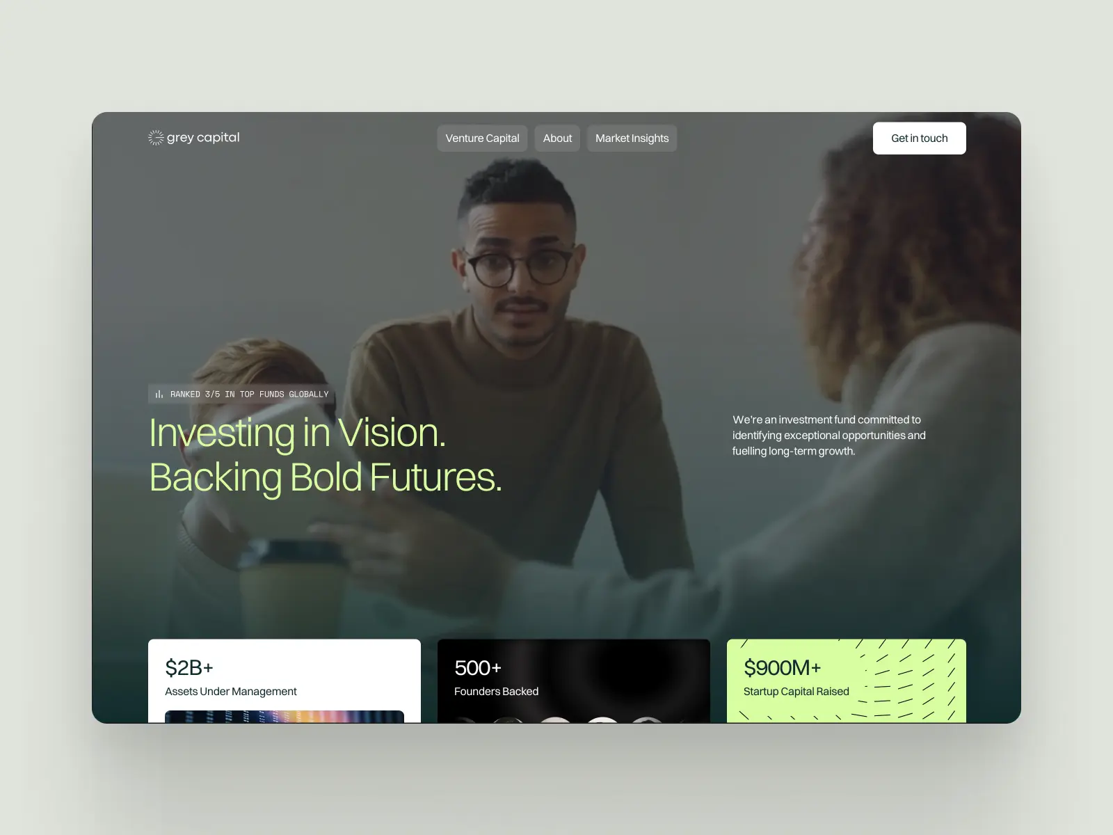 Grey Capital Framer template