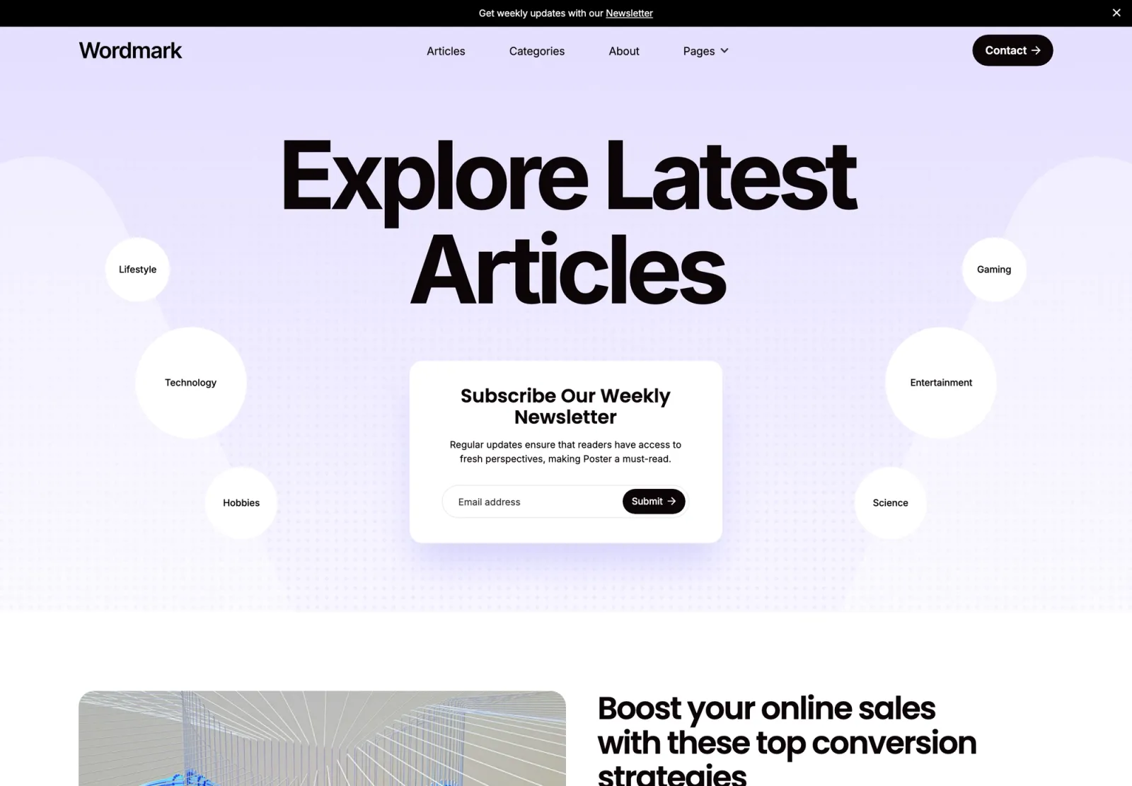 Wordmark Webflow template