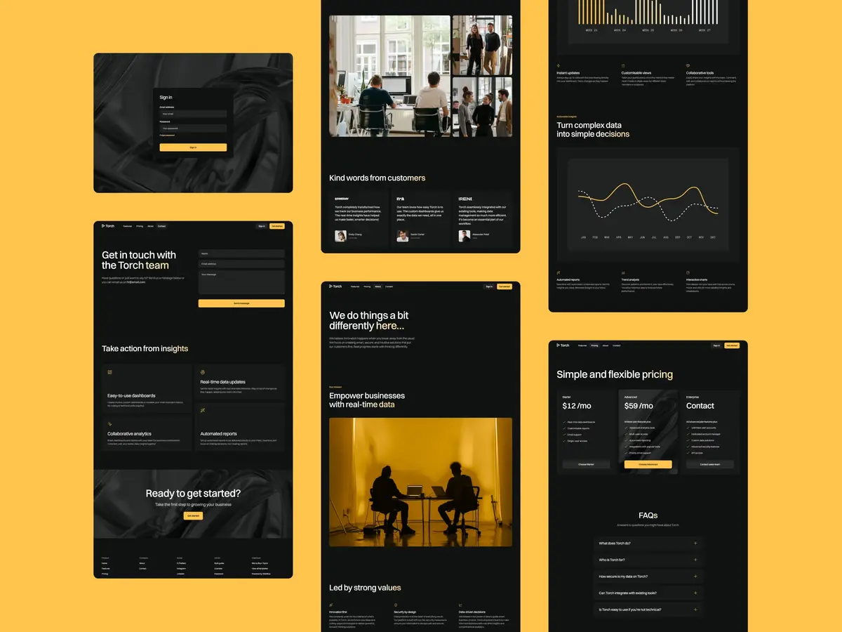 Torch Framer SaaS template screenshot 5