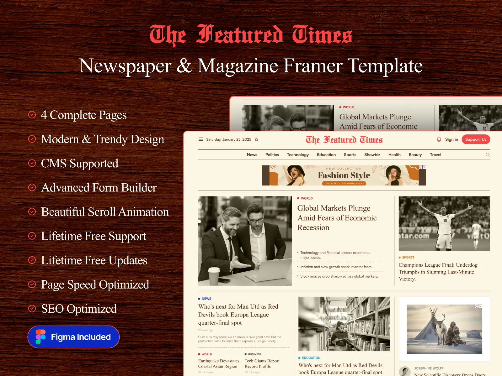 FeaturedTime Framer template