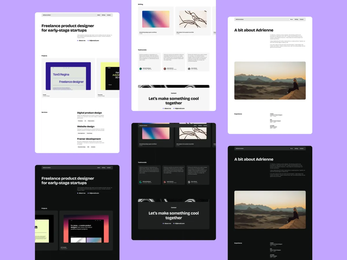 Lucid Framer portfolio template screenshot 4