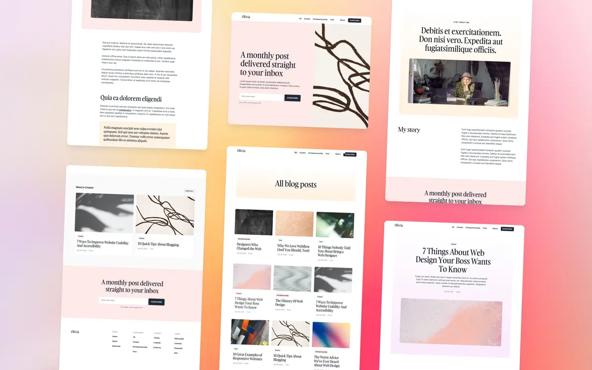 Compose Webflow template screenshot 5