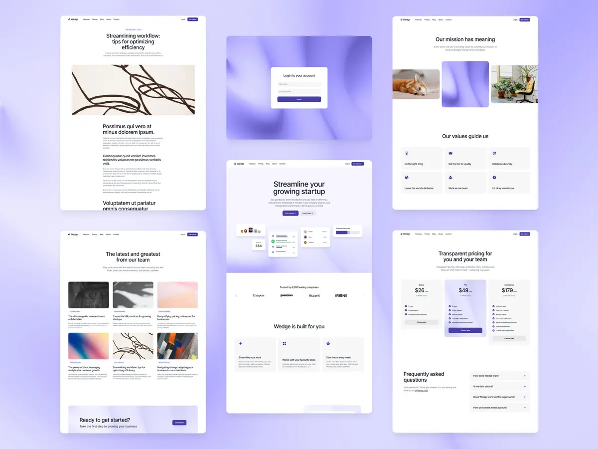 Wedge Framer SaaS template screenshot 5