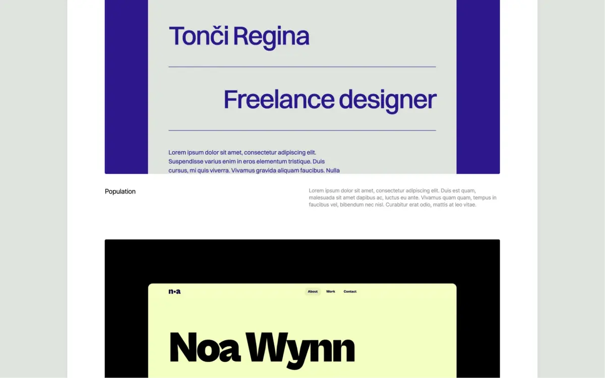 Simplefolio Webflow template screenshot 2