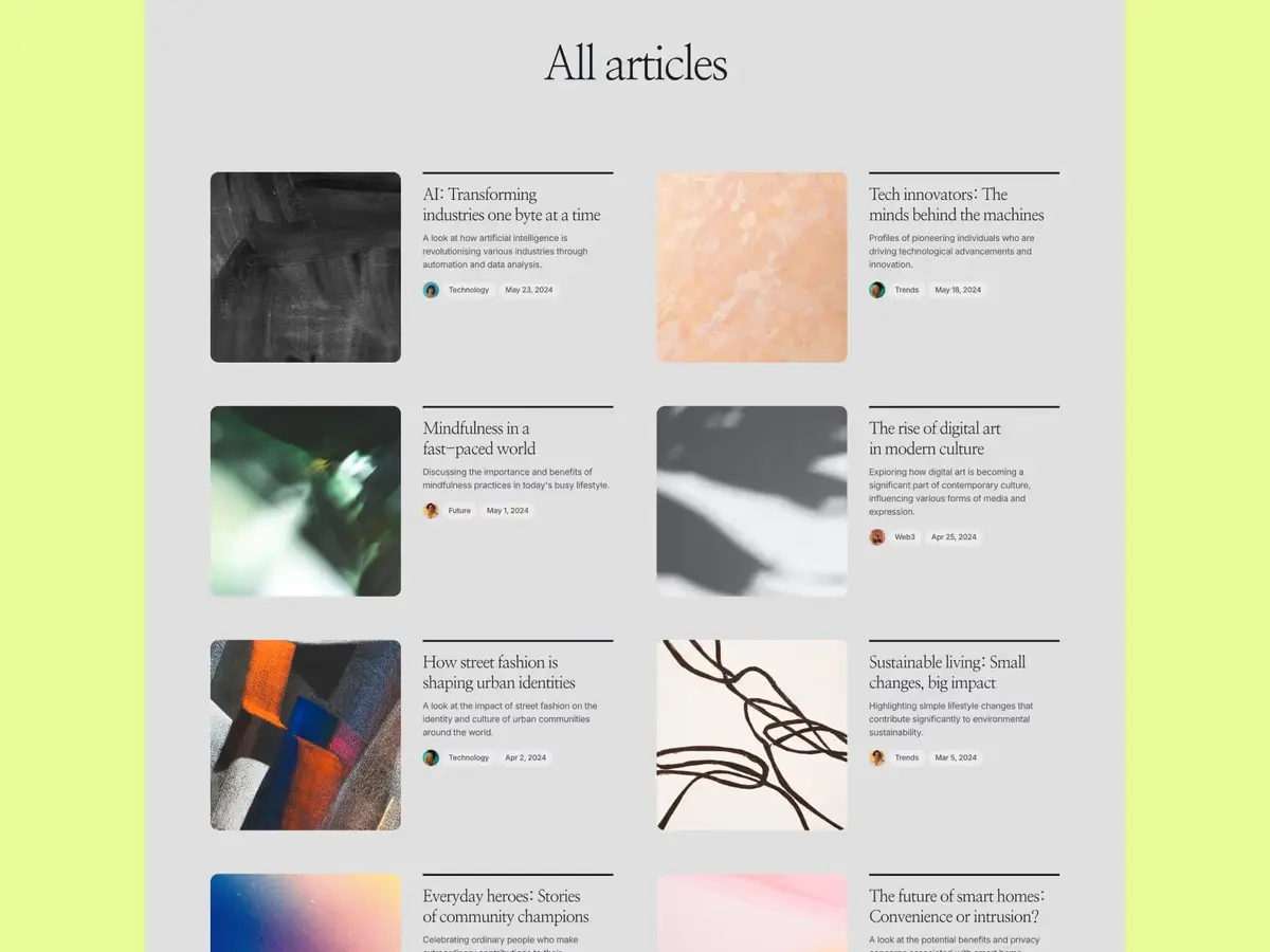 Narrate Framer template screenshot 3