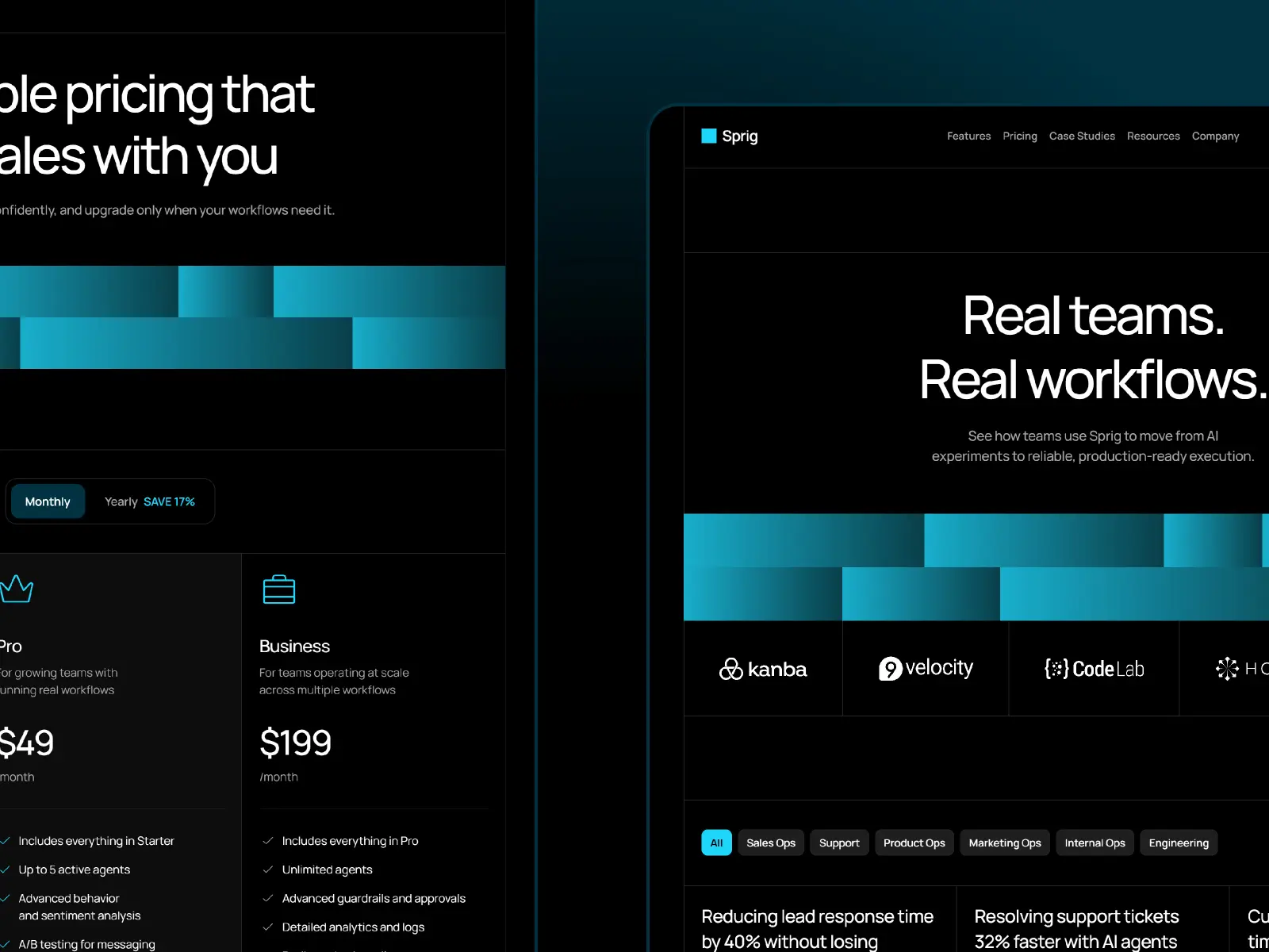 Sprig Framer template