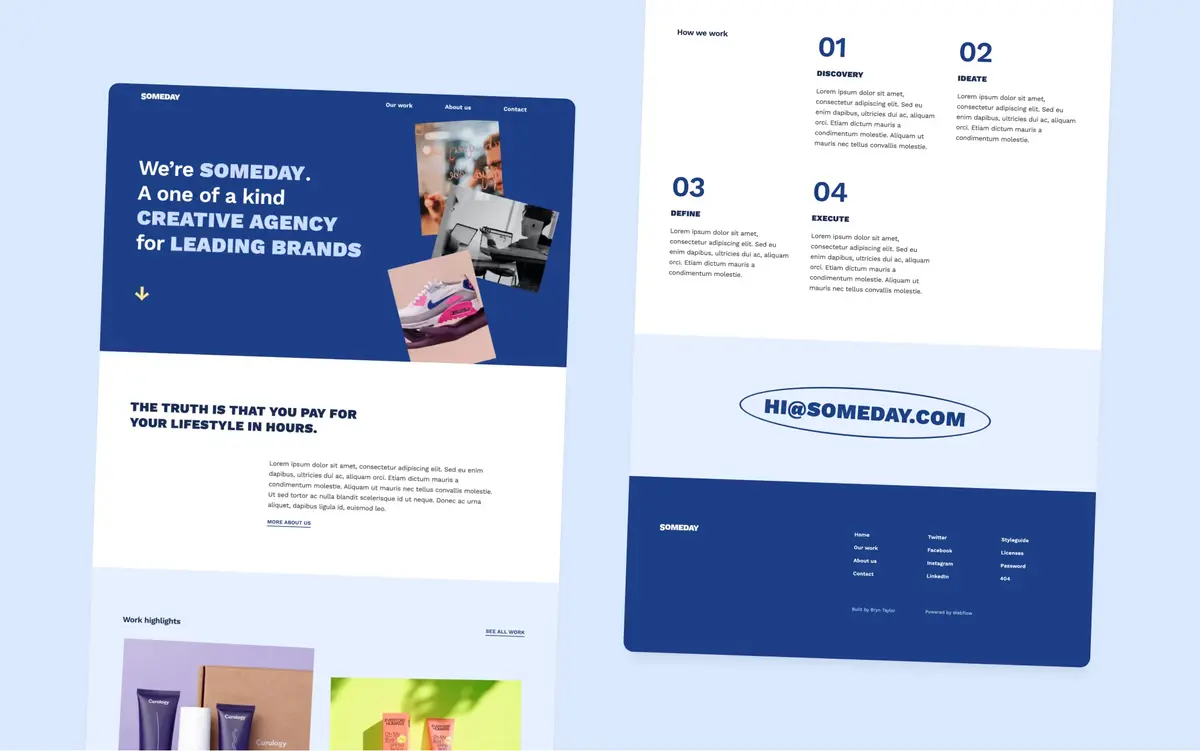 Someday Webflow template screenshot 3