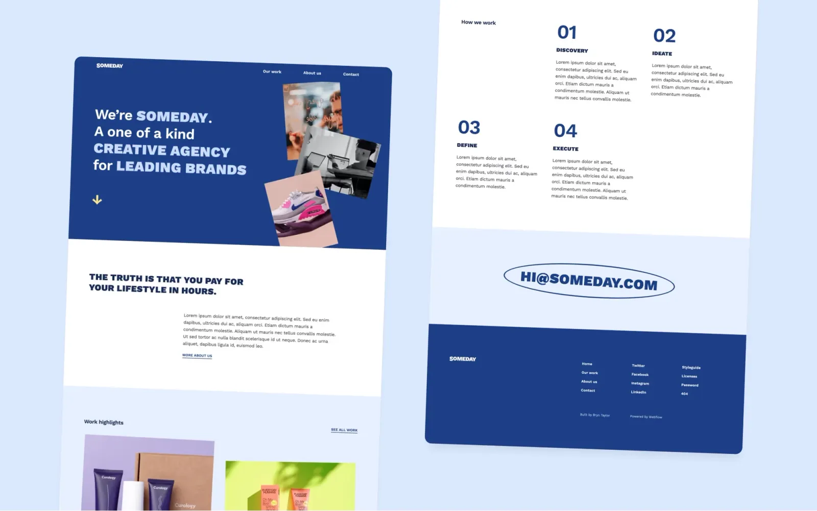 Someday Webflow template by Bryn Taylor