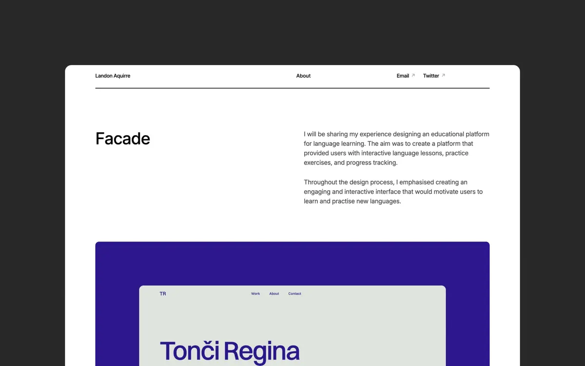 Landon Webflow template screenshot 4