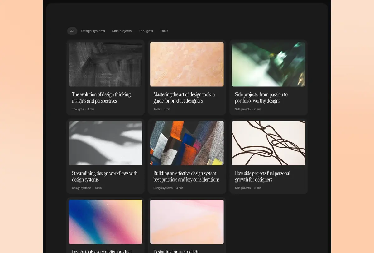 Monograph Framer blog template screenshot 3