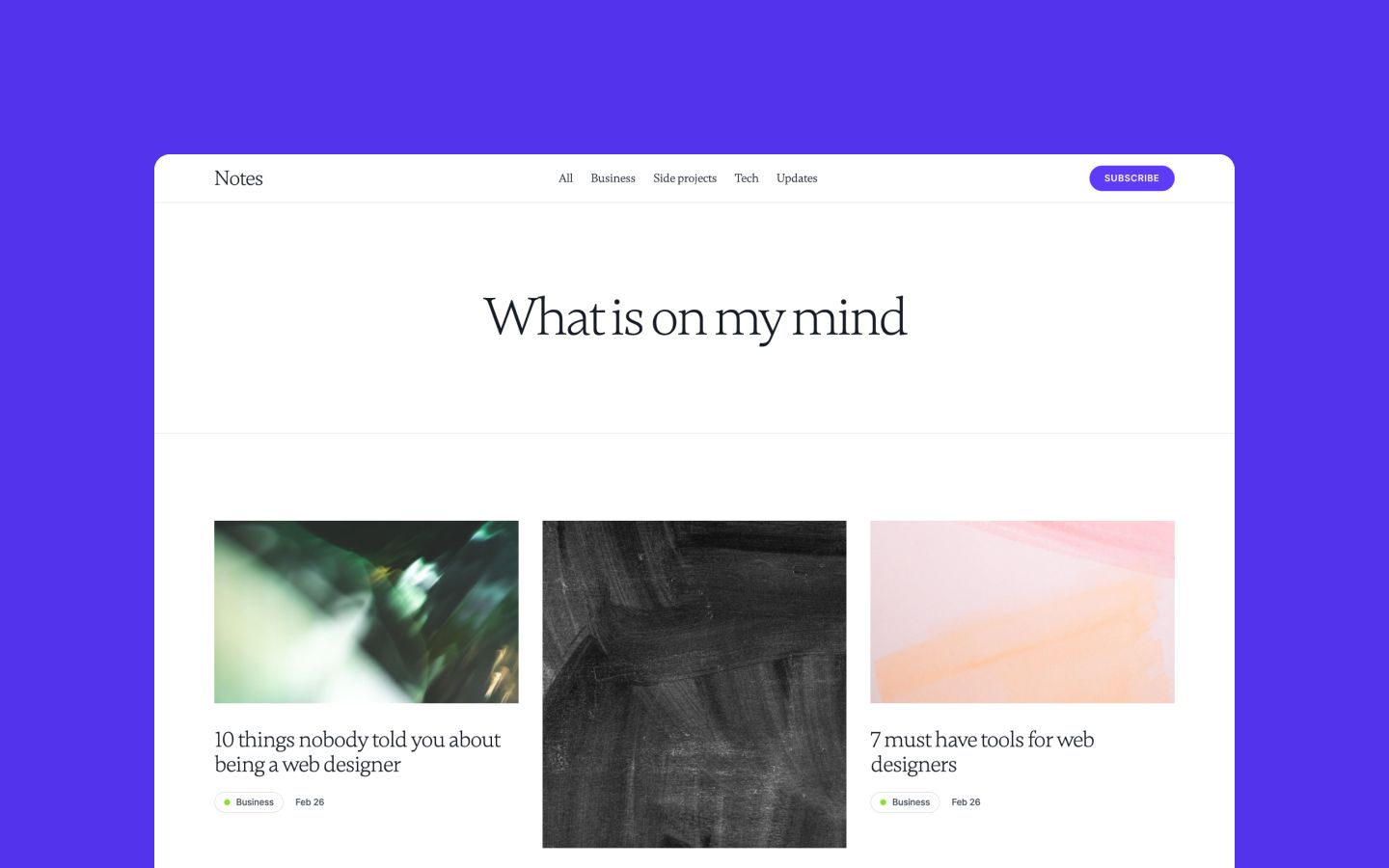 Notes · Blog Webflow Template · Bryn Taylor