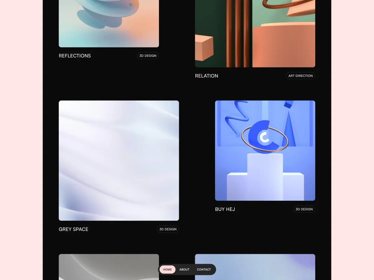 Darkfolio Framer template screenshot 3