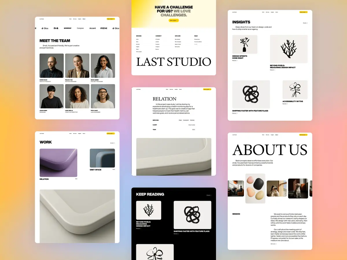 Last Studio Framer template screenshot 5