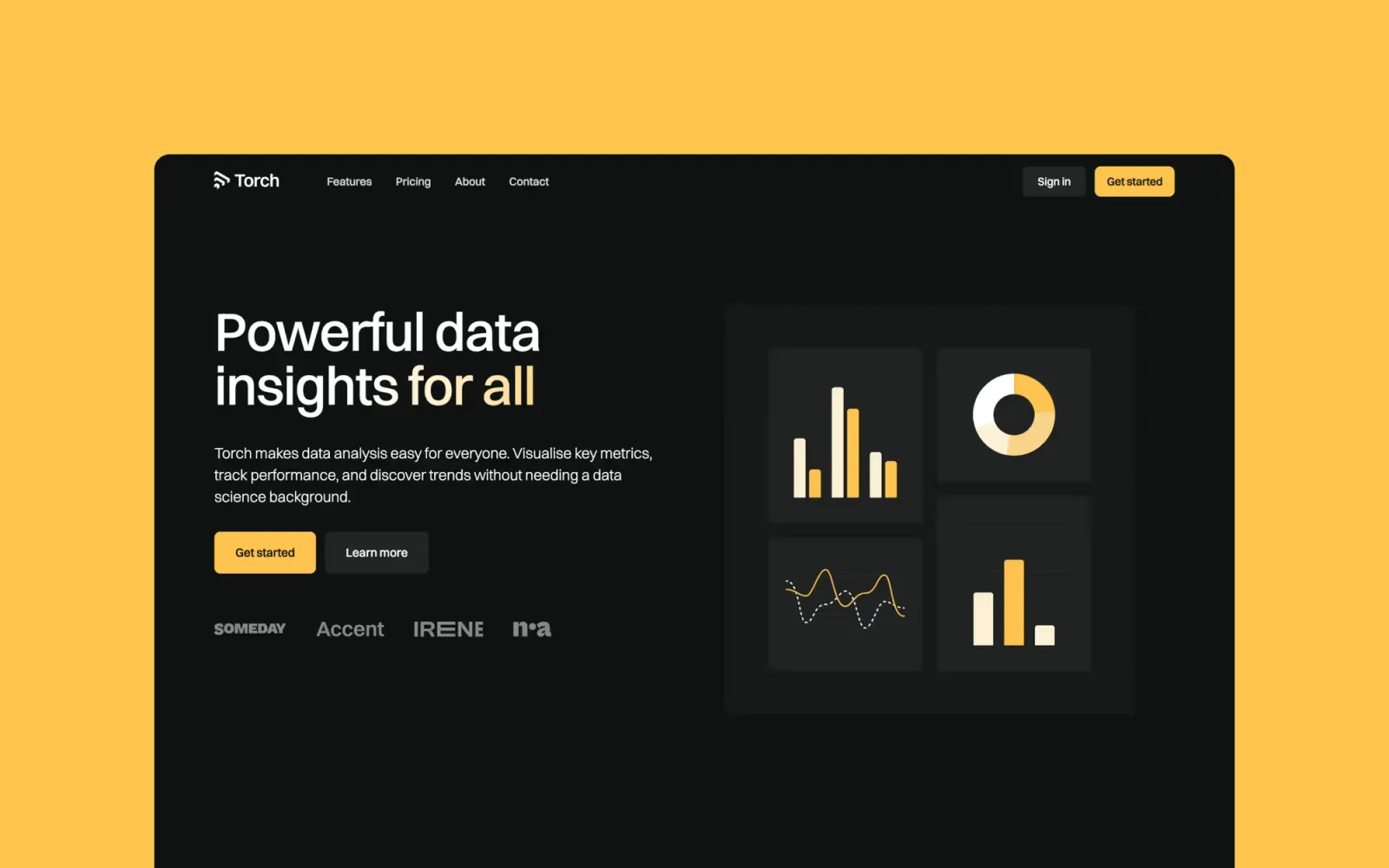 Torch Webflow template by Bryn Taylor