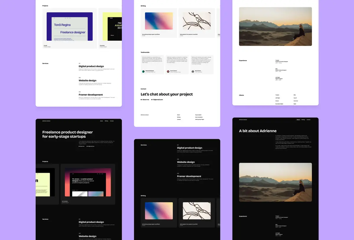 Lucid Framer portfolio template screenshot 4