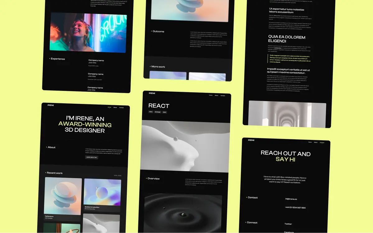 Irene Webflow template screenshot 5