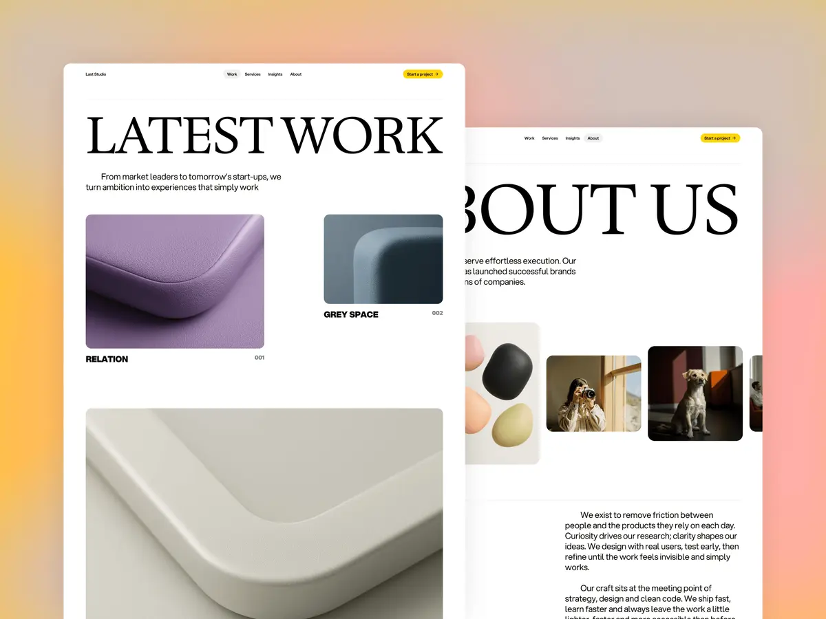 Last Studio Framer template screenshot 4