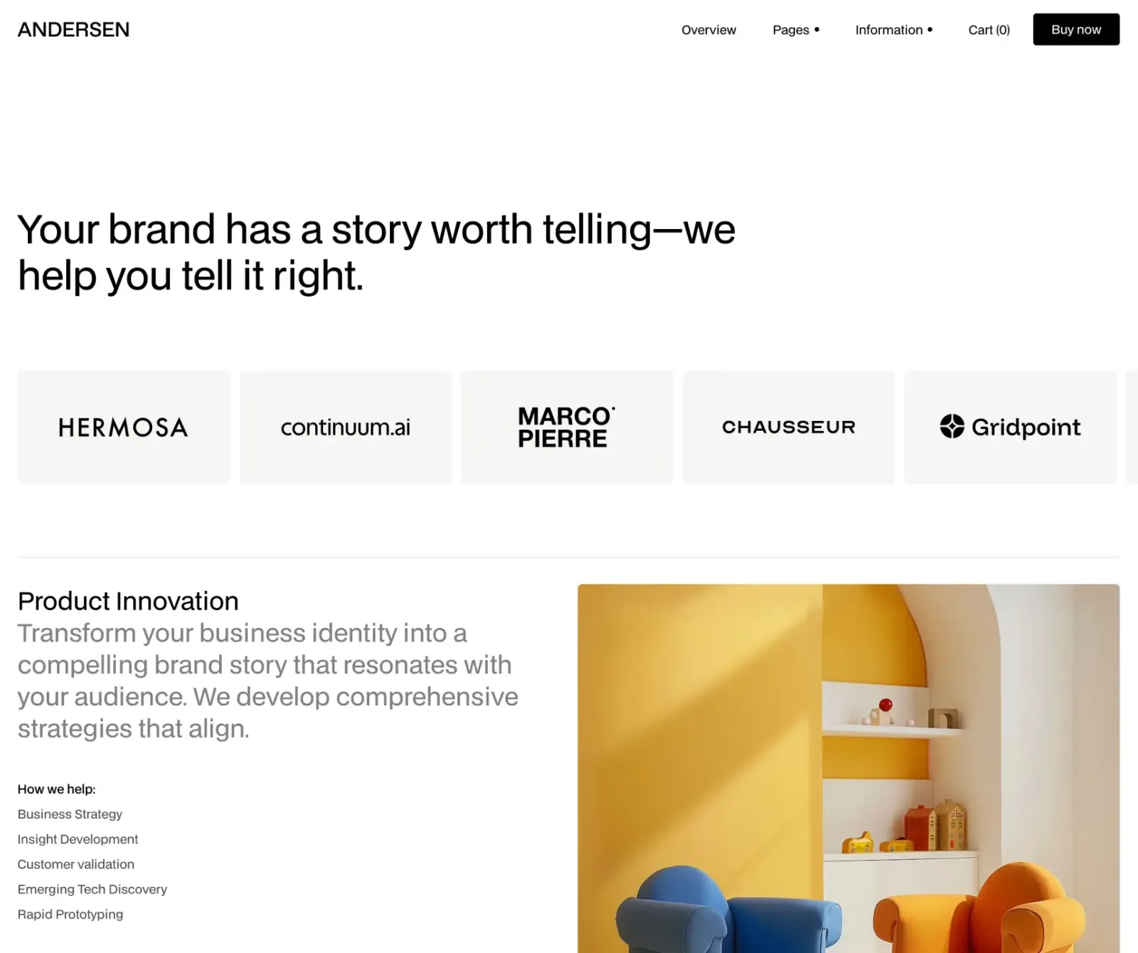 Andersen Webflow template